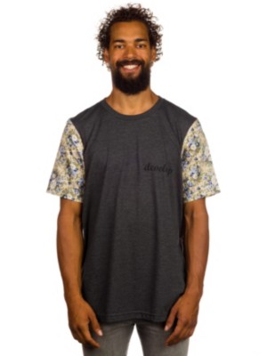 Grey With Floral Sleeves T-Shirt