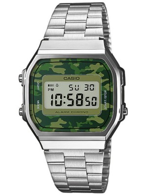 Casio A168WEC 3EF silver camouflage green Taille Uni